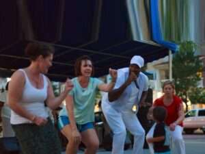 Professional wedding musicians creating high-energy atmosphere at Carolinas wedding